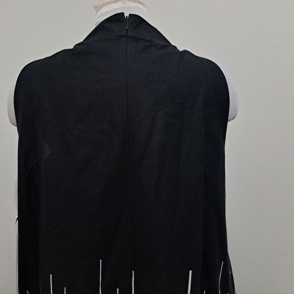 Vintage Esy Studio Ey Boho Casual Gothic Swing Into Print  Black/White Large NWT - Picture 13 of 13